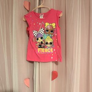 L.O.L. Surprise! Pink Tee with Characters